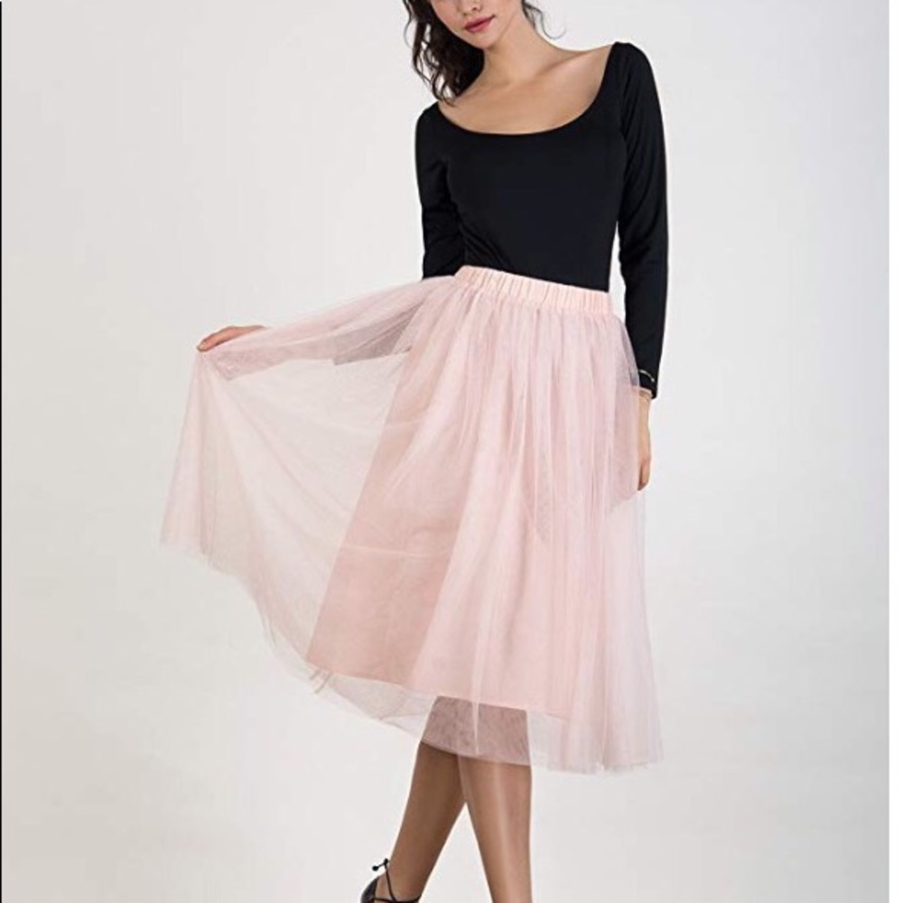 NWT Layered pink tulle Princess skirt